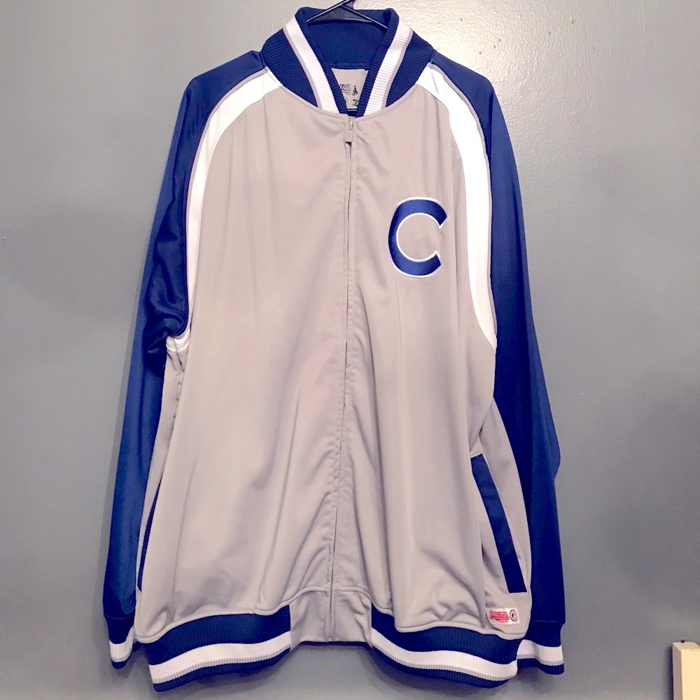 Men’s Gray Chicago Cubs Jacket by Stitches XXL Blue MLB logo 2x by Stitches